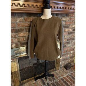 Madewell Green & Gray Sweater Zips In Back Size Small Wool